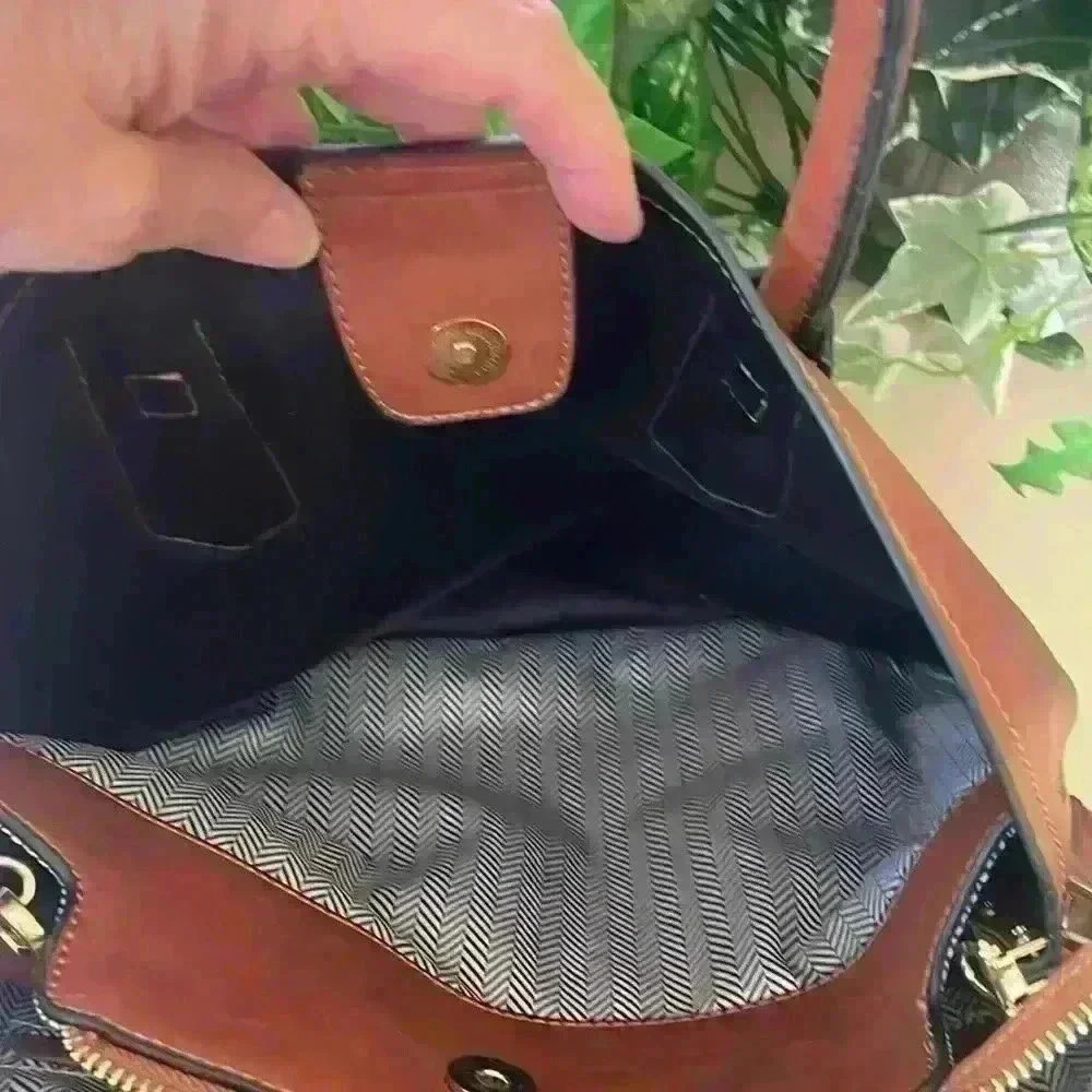 No Label NWOT Faux purse with lots of pockets and storage. See photos. - Picture 7 of 9
